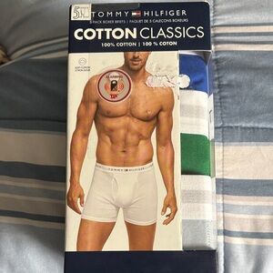 Tommy Hilfiger Cotton Classics Boxer Briefs - White, Blue, Green